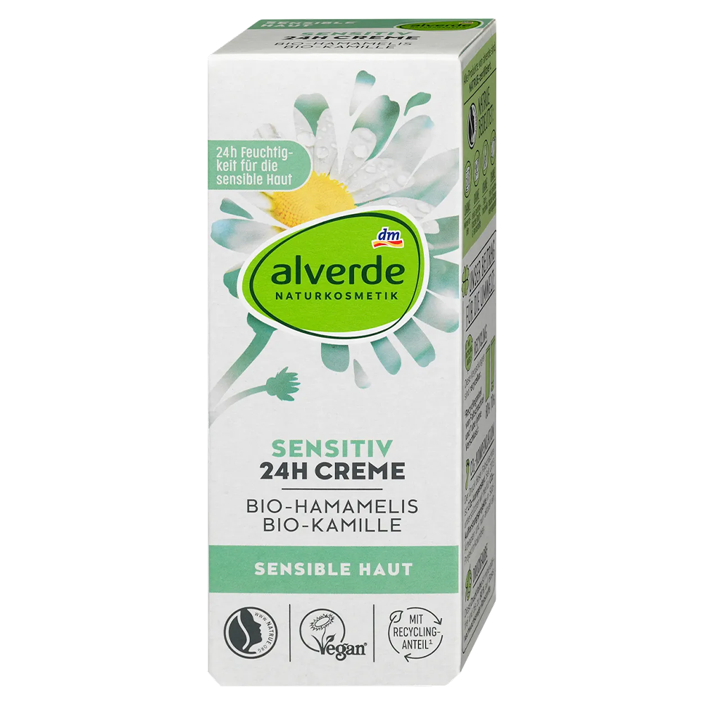 Увлажняющий крем Alverde 24 часа для чувствительной кожи с гамамелисом и ромашкой 50 мл (EPI-15102025-163) Увлажняющий крем Alverde 24 часа для чувствительной кожи с гамамелисом и ромашкой 50 мл (EPI-15102025-163)