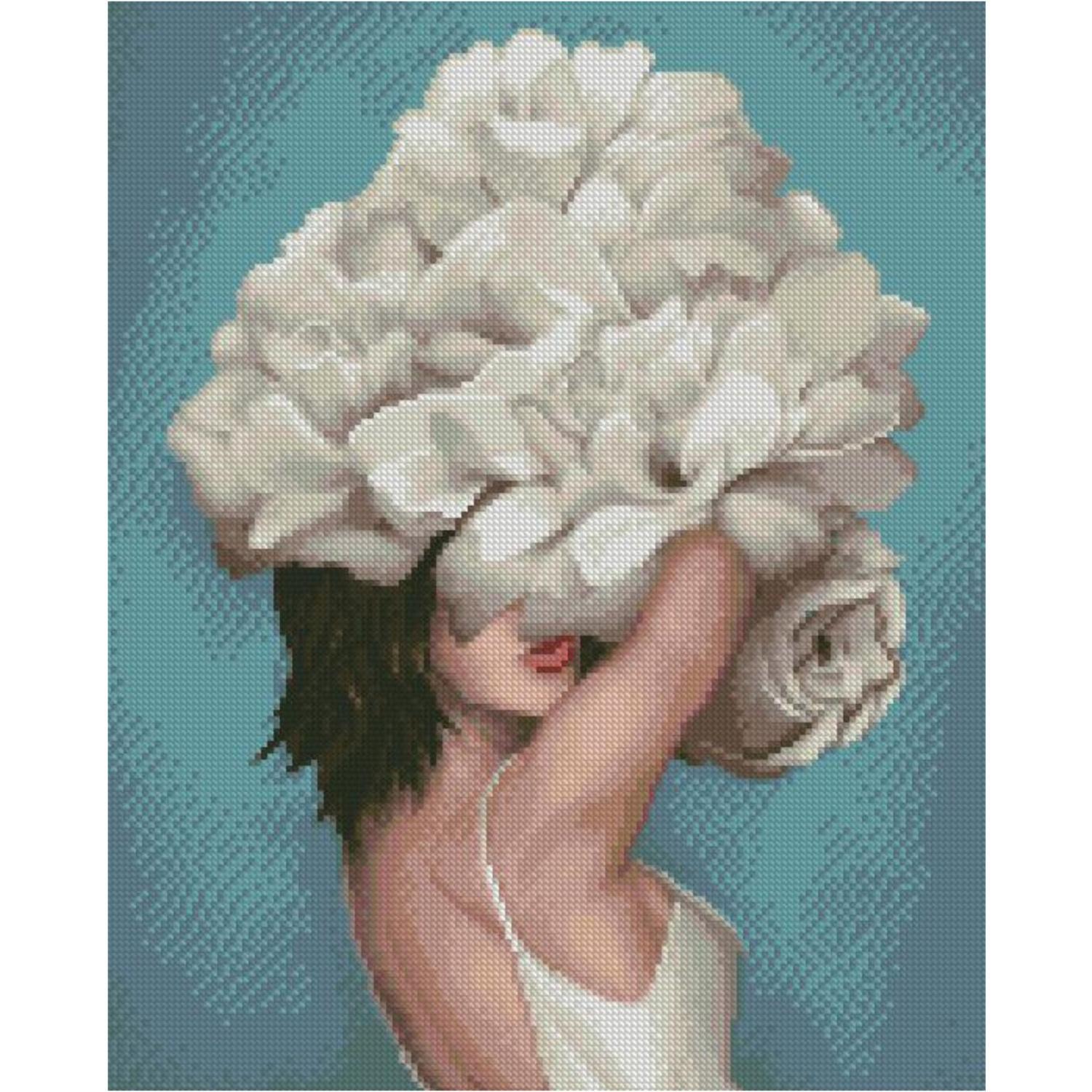 Алмазная мозаика Strateg Премиум Белое очарование 40x50 см (FA40890)