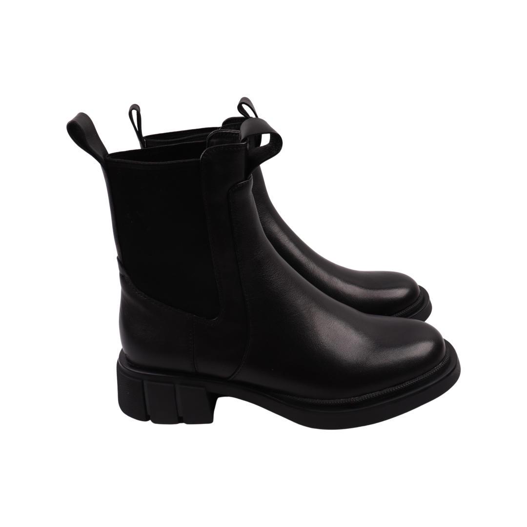 Черевики жіночі Molka зі шкіри р. 38 Чорний (207-22DHC)