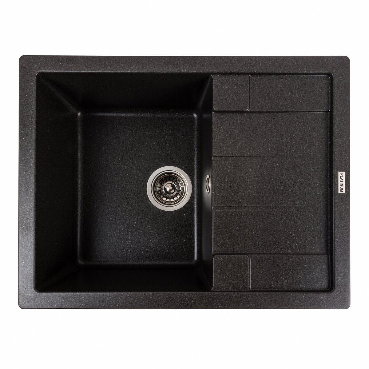 Мийка гранітна Valeso Intenso 650х500 врізна прямокутна Моріон матовий (PLTM-SP000046810)