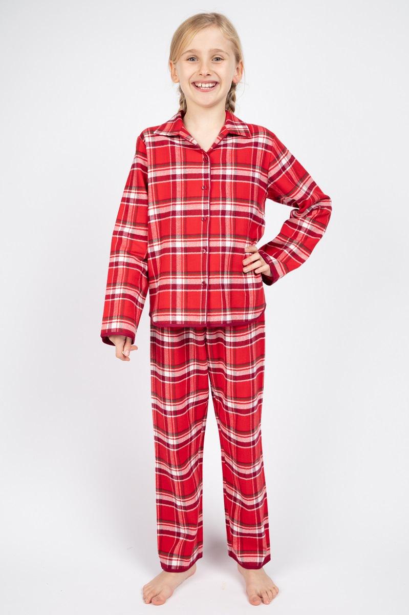 Пижама для девочки CYBERJAMMIES Robyn 5845 6-7 лет 122 см в клетку Красный (5051877369504)