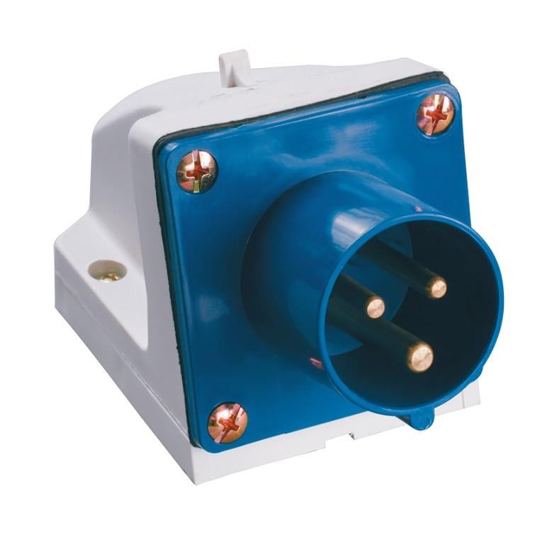 Вилка стационарная силовая TechnoSystems 523 2Р+РЕ 32А 220В IP44 (5500445)