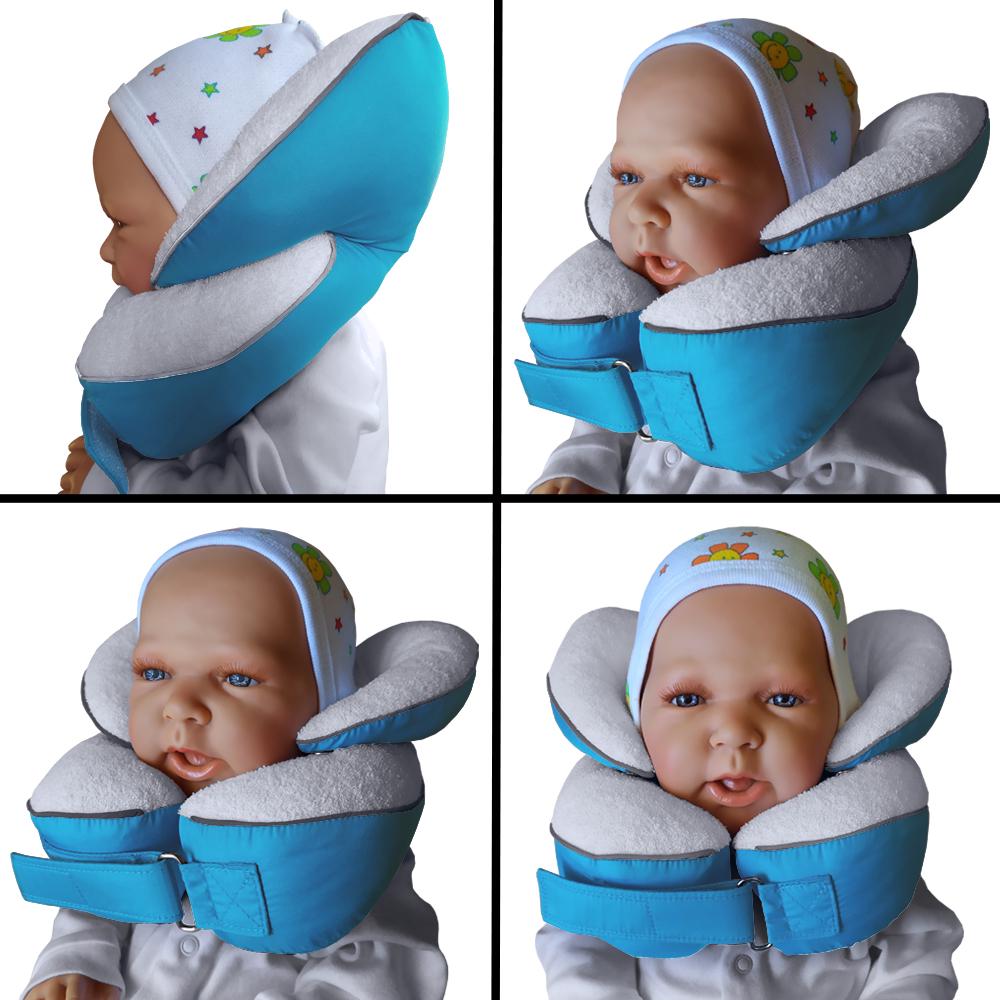 Подушка дитяча захисна для автокрісла/коляски Ontario Baby Travel Elite Pillow Блакитний (ART-0000665) - фото 4