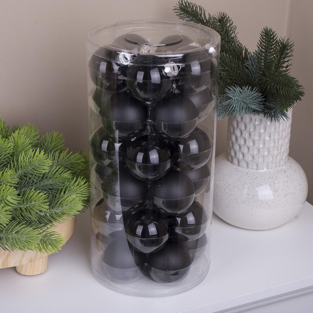 Набор елочных шариков стеклянных 5,7 см 30 шт. Black (3398-20)