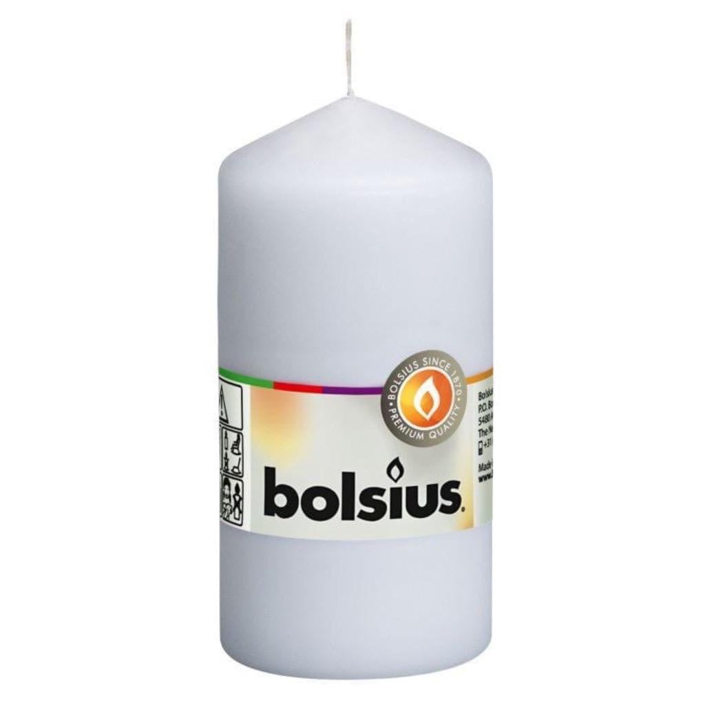Свеча столбик Bolsius 120/58 Белый