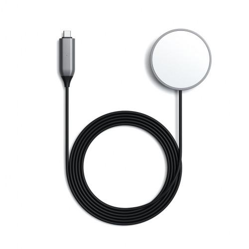 Бездротова магнітна зарядка Satechi USB-C Magnetic Wireless Charging Cable, Space Grey (ST-UCQIMCM)