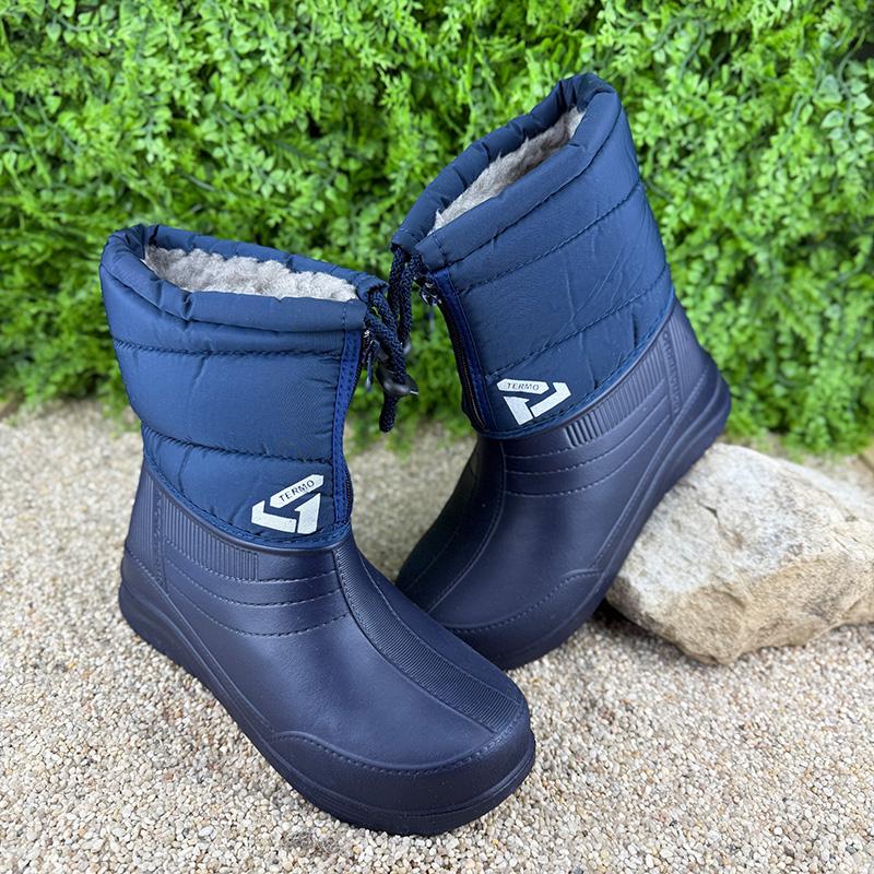 Чоботи жіночі пінові утеплені на блискавці Е-003091- р. 37 23,5-24 см Синій (114786071)