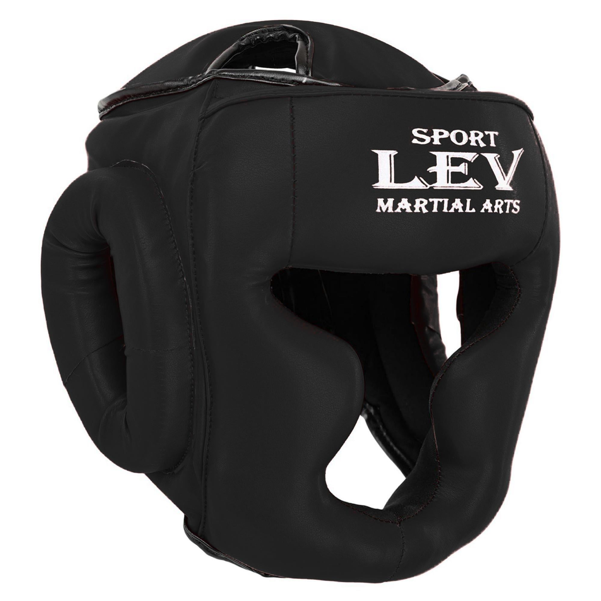 Шлем боксерский с полной защитой LEV LV-4294 искусственная кожа L Черный (32511114)