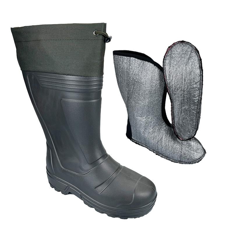 Чоботи пінові чоловічі з фольгованим утеплювачем 5036-50 p. 45 28-28,5 см Зелений