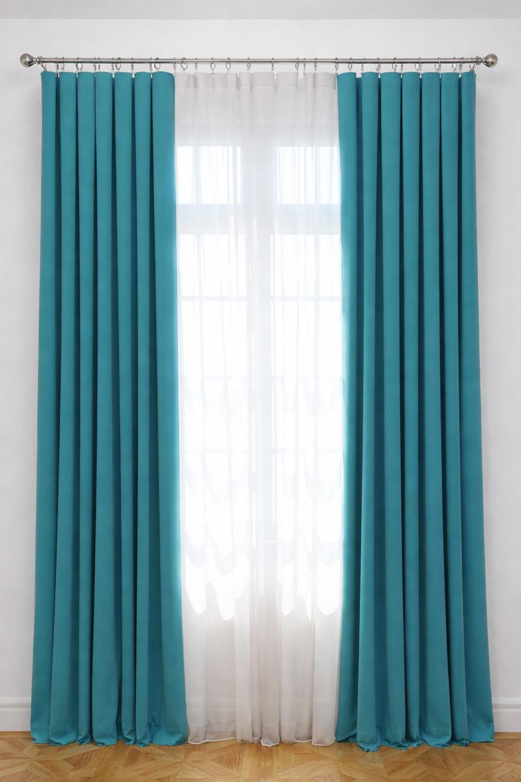 Комплект штор из микровелюра 2х2,7м2 шт. Бирюзовый (7037ш 2)