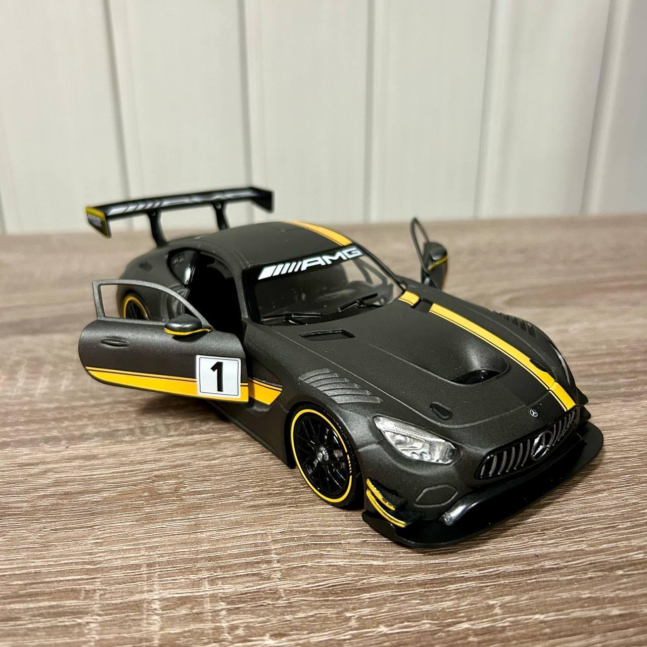 Игрушечная машинка АвтоМир Mercedes-AMG GT3 1:24 металлическая (AP-1923) - фото 6