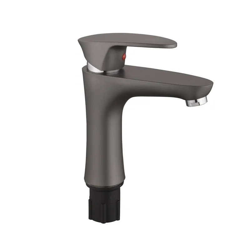 Смеситель для умывальника PLAMIX CEZAR-001 SET с подводом Graphite (PM0688)