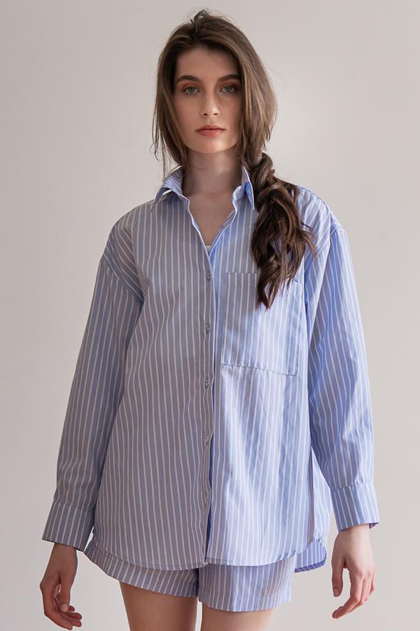 Костюм хлопковый FORLY с шортами XL/XXL Blue (HL0085-04-68)