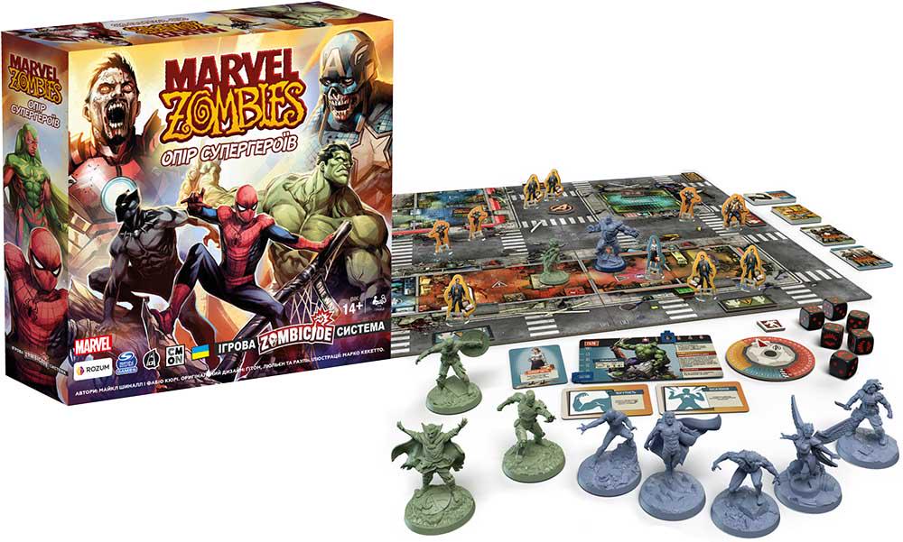 Настольная игра для детей Rozum Marvel zombies сопротивление супергероев на украинском языке от 14 лет 26x26x6 см (2394) - фото 5