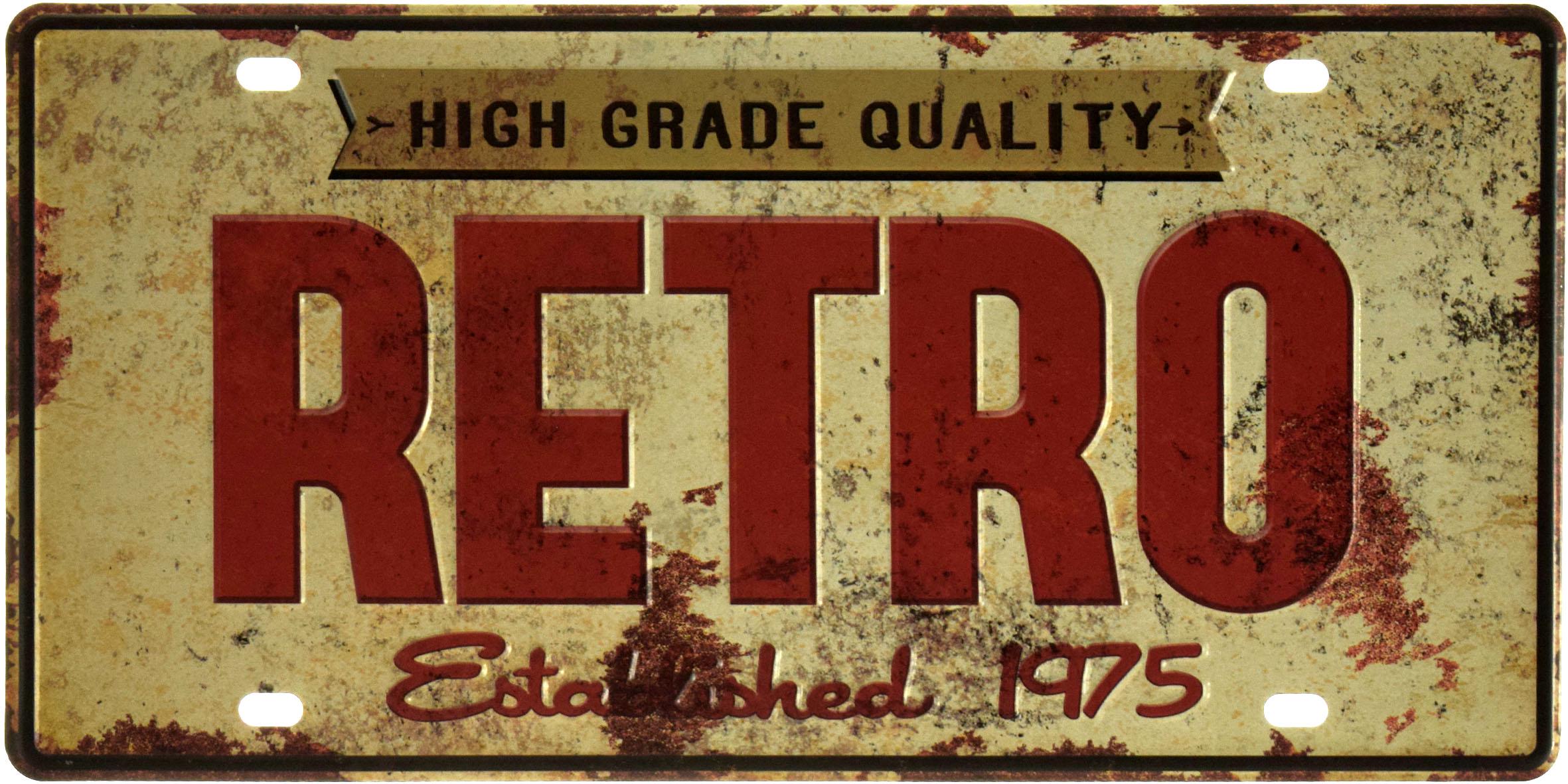 Табличка металева Ретро/Retro High Grade Quality 15x30 см - фото 1 Табличка металева Ретро/Retro High Grade Quality 15x30 см - фото 1