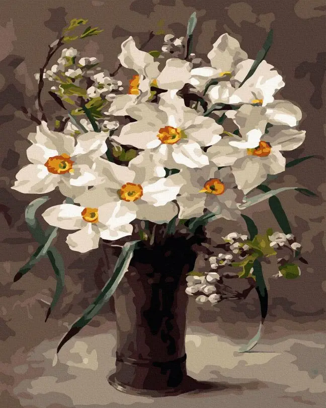 Картина по номерам Brushme Душистые нарциссы 40x50 см без коробки (BK-GX46538) Картина по номерам Brushme Душистые нарциссы 40x50 см без коробки (BK-GX46538)