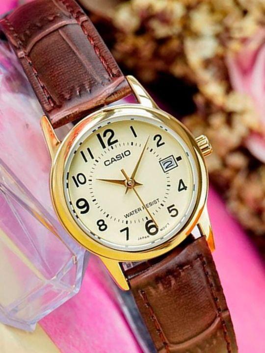 Наручные часы женские Casio LTP-V002GL-9B Timeless Collection Lady Timeless Collection Желтый (2928779048)
