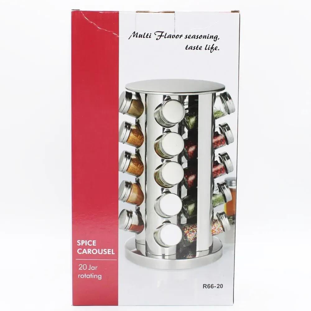 Органайзер для спецій поворотний 360° з баночками 20 шт. (29045701) Органайзер для спецій поворотний 360° з баночками 20 шт. (29045701)