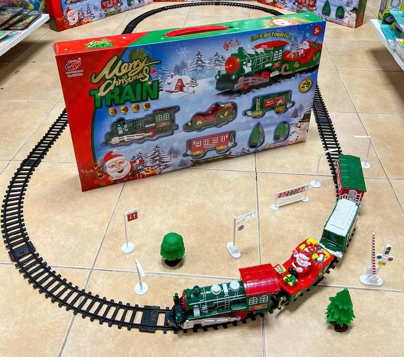 Дитяча залізниця Fun Game JHX6639 Новорічний ЖД локомотив з залізничним полотном до 184 см з звуковими та світловими ефектами (2019259993) - фото 5 Дитяча залізниця Fun Game JHX6639 Новорічний ЖД локомотив з залізничним полотном до 184 см з звуковими та світловими ефектами (2019259993) - фото 5