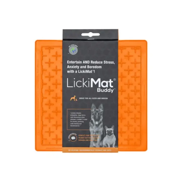 Килимок для ласощів LickiMat Buddy 20x20 см Orange - фото 1