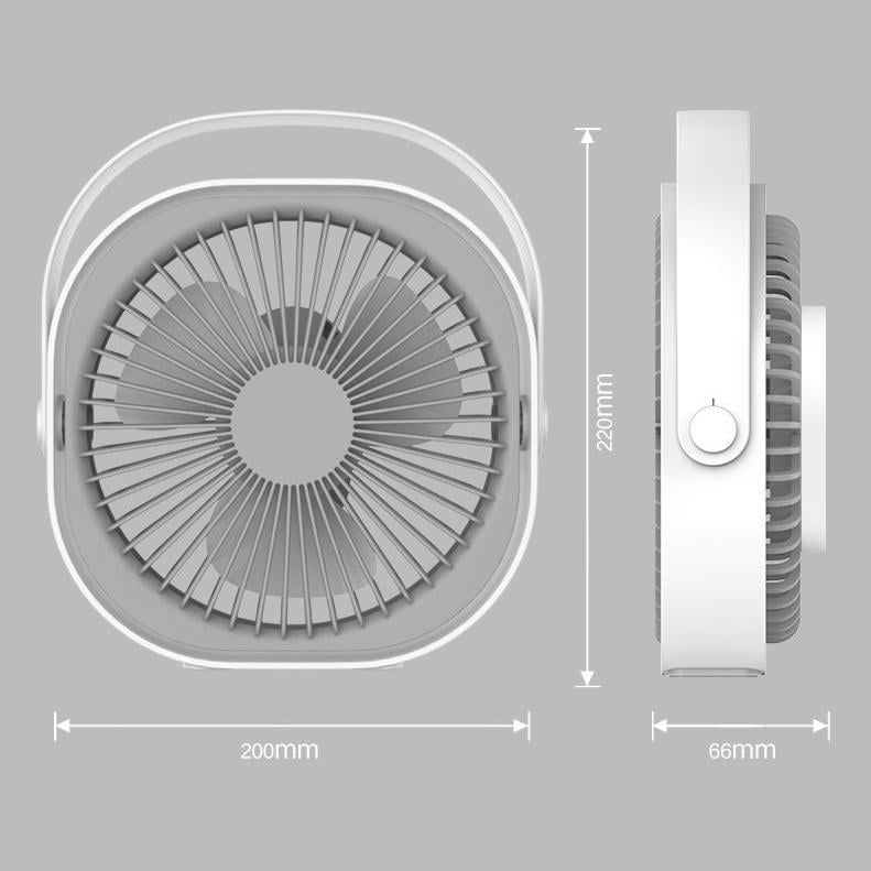 Вентилятор настольный Wi M102 4000 мАч аккумуляторный с переключением скоростей - фото 7