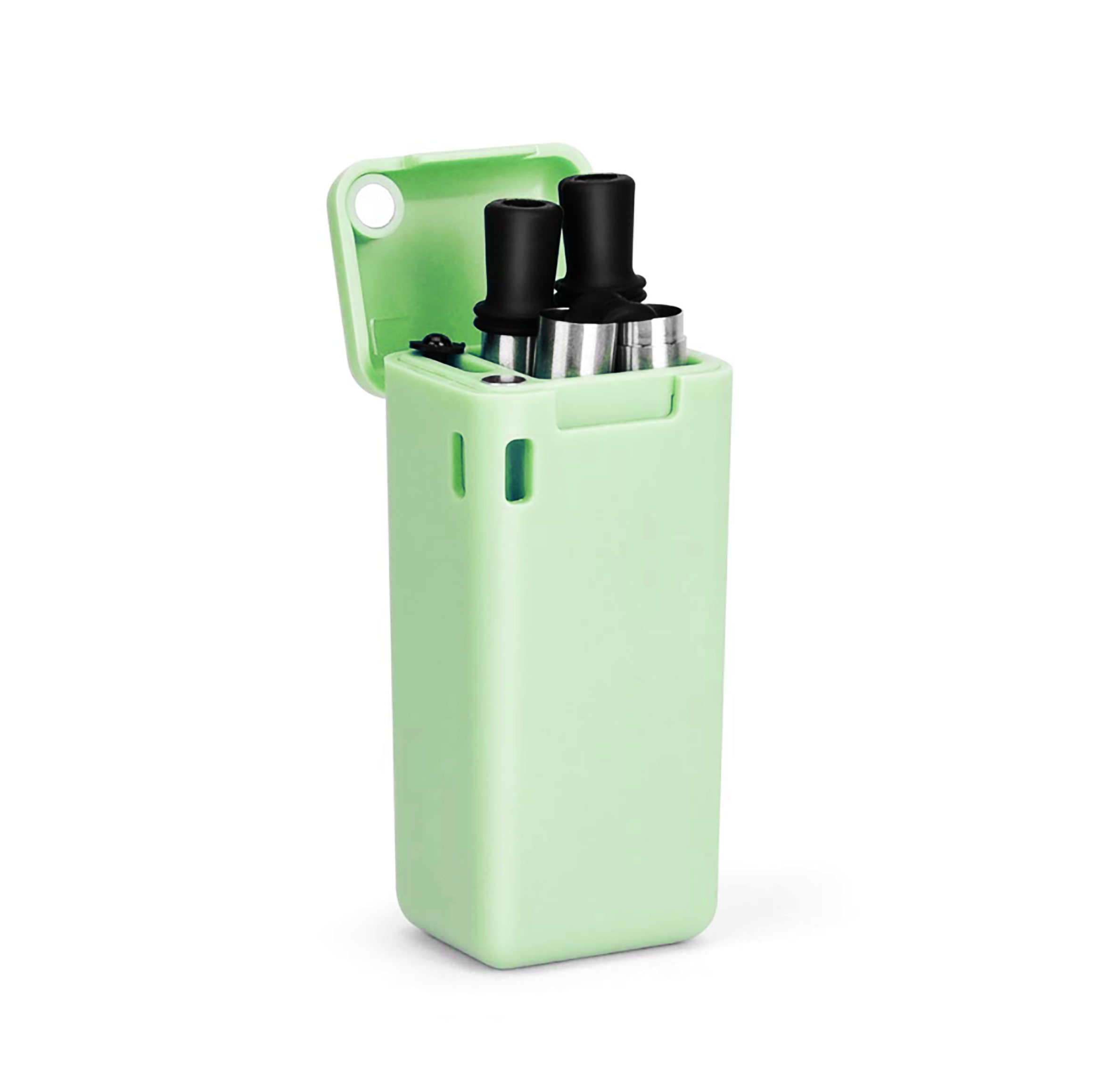 Многоразовая трубочка SUNROZ Folding Drinking Straw для напитков в футляре Зеленый (SUN4453)