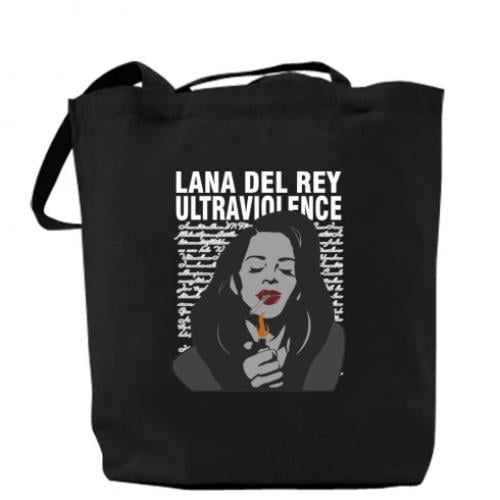 Шоппер Lana Del Rey Ultraviolence newspaper 37x41 см Черный (15764726-2-193941)