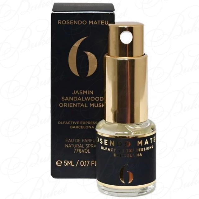 Парфюмированная вода унисекс Rosendo Mateu No 6 Jasmin/Sandalwood/Oriental Musk mini 5 мл (18782629)