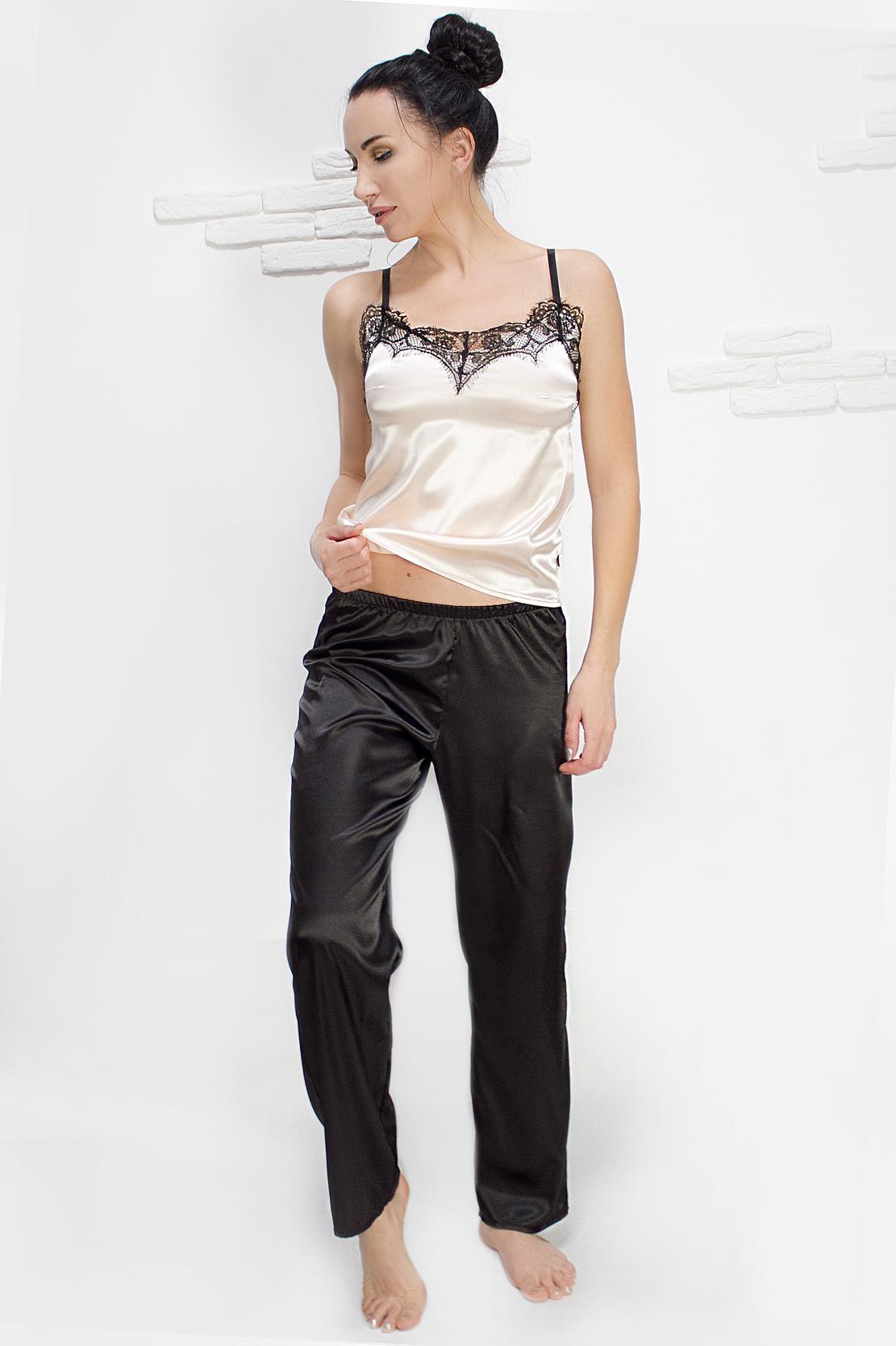 Домашній костюм Ghazel 17111-22 Мадрид р. 46 Натуральний/Чорний (5587446)