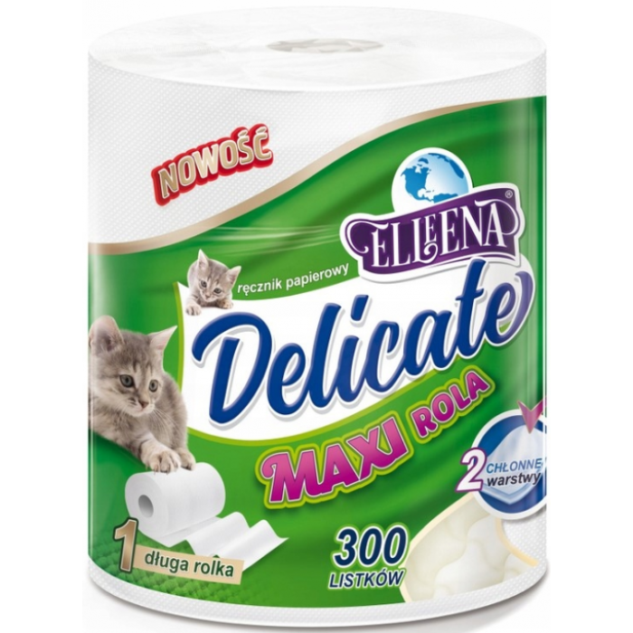 Бумажные полотенца Delicate Maxi Rola 2-х шаровые 300 отрывов (141034)