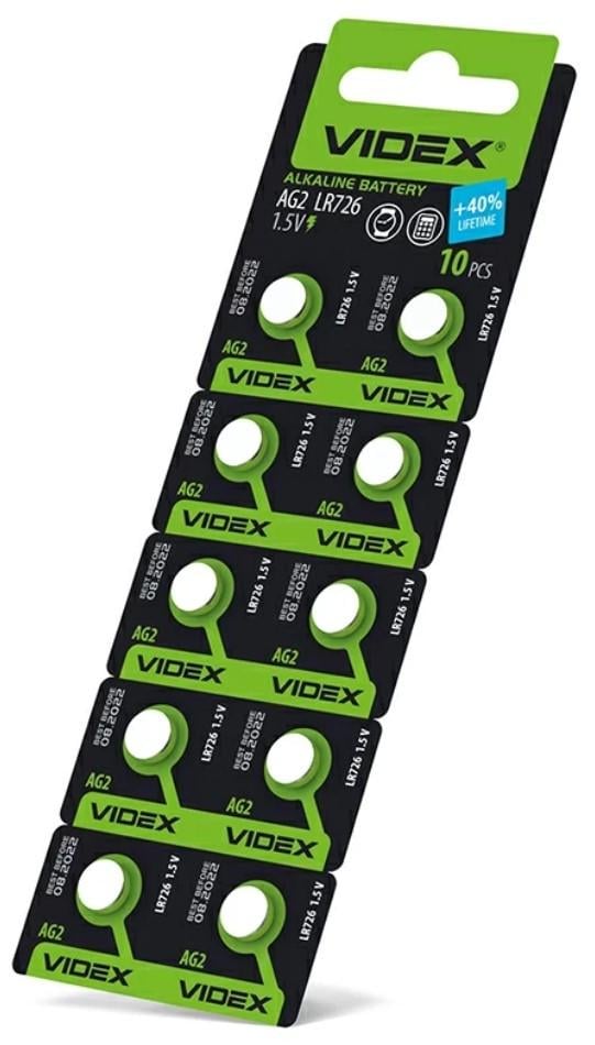 Батарейки щелочные Videx AG2/396/726 10 шт. Батарейки щелочные Videx AG2/396/726 10 шт.
