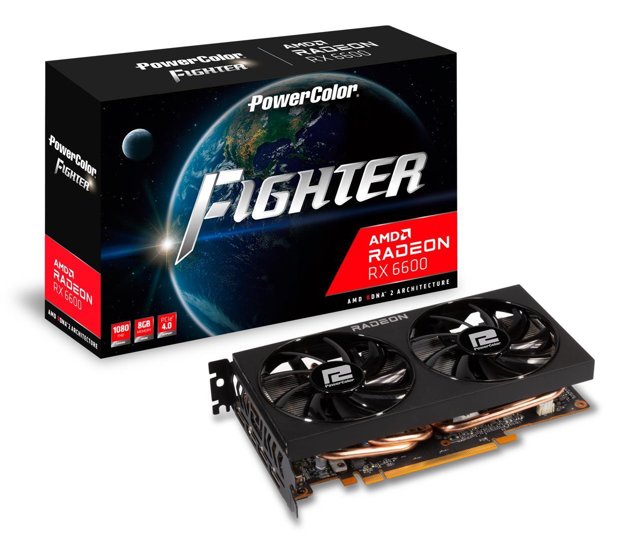 Відеокарта POWERCOLOR Radeon RX 6600 Fighter (AXRX 6600 8GBD6-3DH)