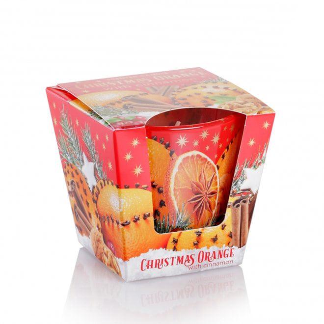 Свічка ароматична Flora Christmas orange з корицею (28700)