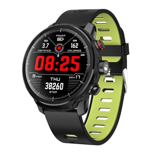 Смарт-браслет SUNROZ L5 1,3" Черный/Зеленый (SUN5090)