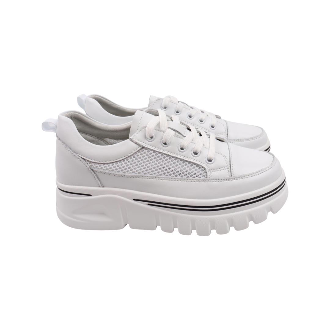 Кеди жіночі Renzoni зі шкіри р. 40 Білий (738-22LTC)