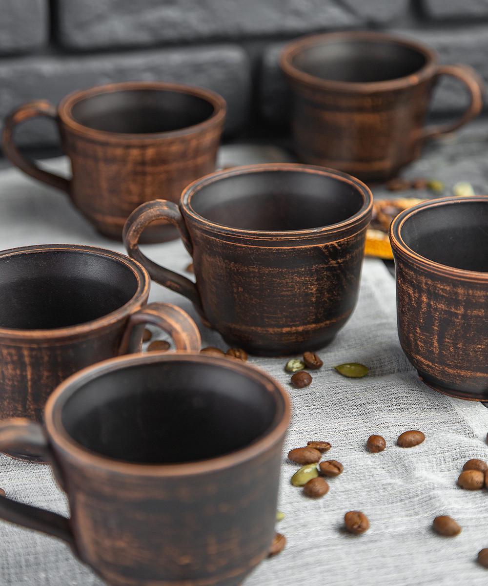 Набор чашек для кофе из красной глины 150 мл 6 шт. (1371-6) - фото 6 Набор чашек для кофе из красной глины 150 мл 6 шт. (1371-6) - фото 6