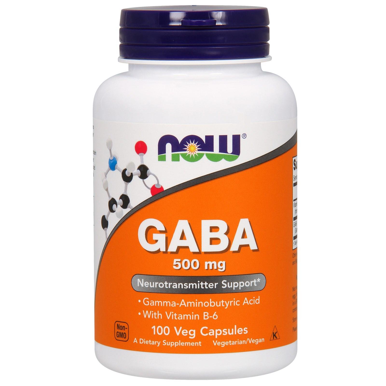 Гамма-аміномасляна кислота Now Foods GABA 500 мг 100 гелевих капсул (NF0087)