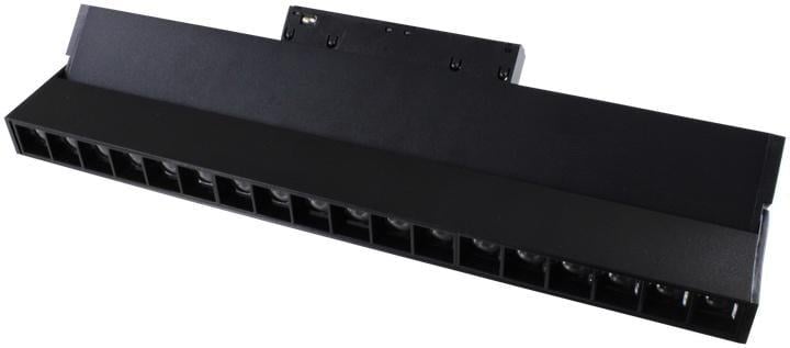 LED-прожектор трековий магнітний Lezard ZDGS-12T поворотний з лінзами 12 Вт 4000К Чорний (27803389)