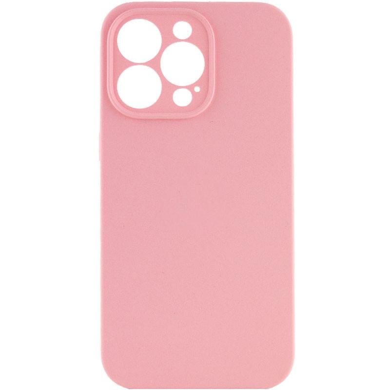 Протиударний чохол Silicone Case Full Camera Protective (AA) NL для Apple iPhone 15 Pro Max (6.7") Рожевий / Light pink