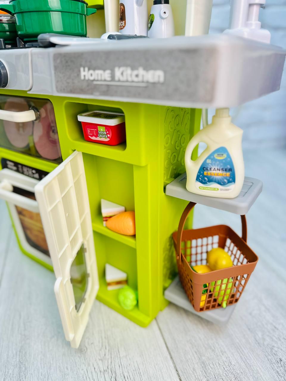 Детская кухня с набором 63 предмета 80 см Зеленый (2210-1) - фото 2 Детская кухня с набором 63 предмета 80 см Зеленый (2210-1) - фото 2