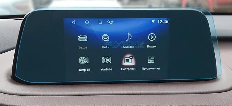 Стекло защитное Pixsel гибридный глянец на монитор Lexus RX 14,3“ 2020-2022