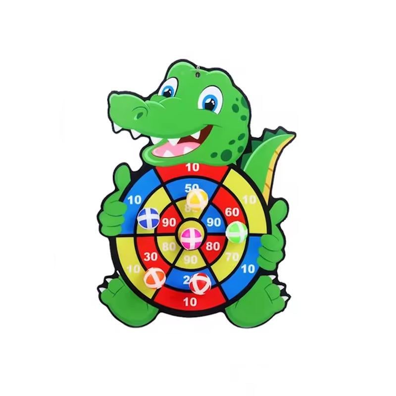 Дартс детский Крокодил с 3 шариками на липучке Зеленый (2536406487)