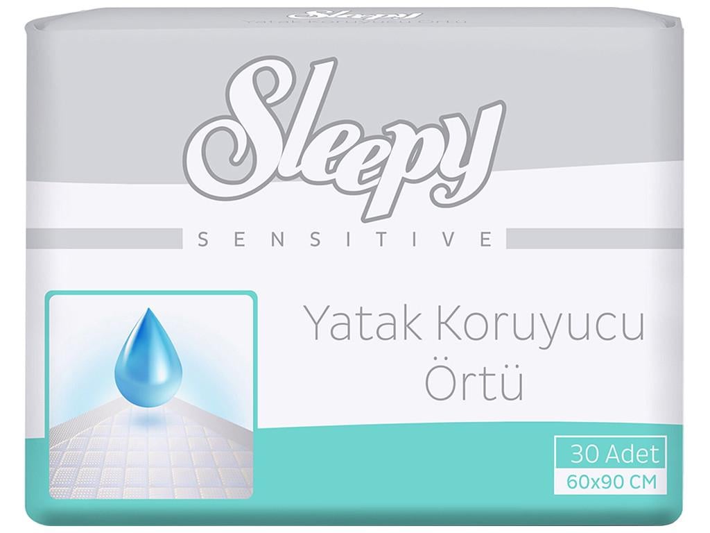 Пеленки гигиенические впитывающие Sleepy Sensitive Underpad мягкие 60х90 см 30 шт. (000005910)