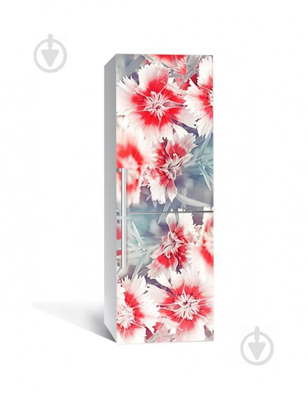 Наклейка на холодильник Zatarga "Красные Гвоздики" 650х2000 мм Наклейка на холодильник Zatarga "Красные Гвоздики" 650х2000 мм
