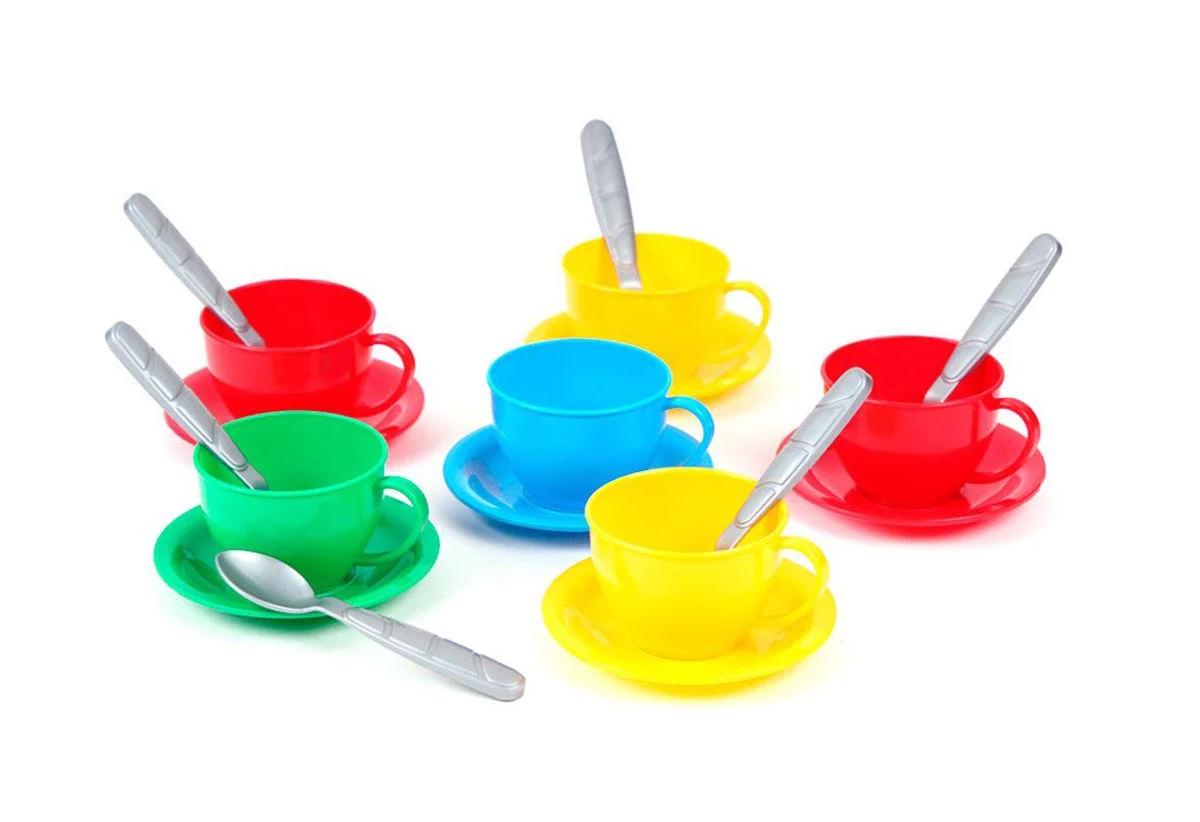 Набір посуду ТехноК Чайний сервіз у цеберці 18 шт. (11192)