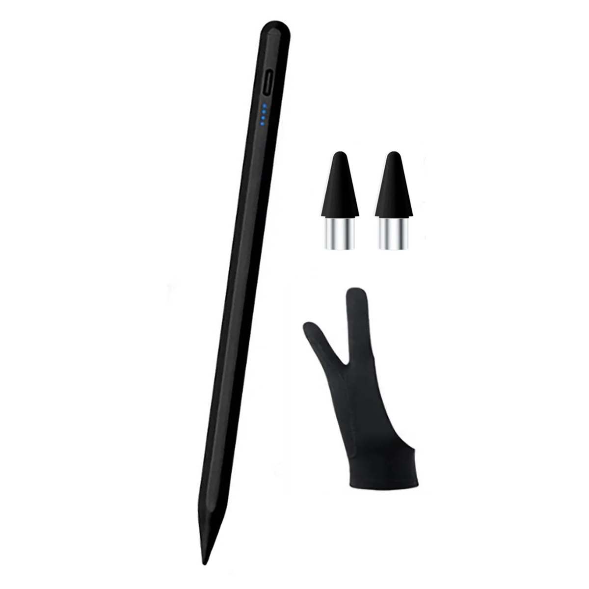 Стилус для планшета/мобильного телефона iOS/Android/Windows 2 наконечника/перчатка Черный (180949) Стилус для планшета/мобильного телефона iOS/Android/Windows 2 наконечника/перчатка Черный (180949)