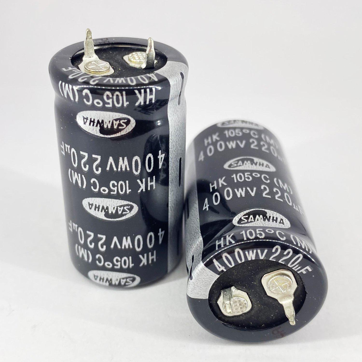Электролитические конденсаторы Samwha 220 мкф 400V 22x50 мм 105 °C (5430)