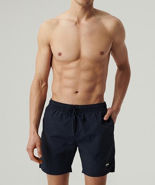 Шорти пляжні чоловічі Atlantic KMB-225 на шнурку з сітчастою підкладкою і кишенями L Темно-синій (2596973288)