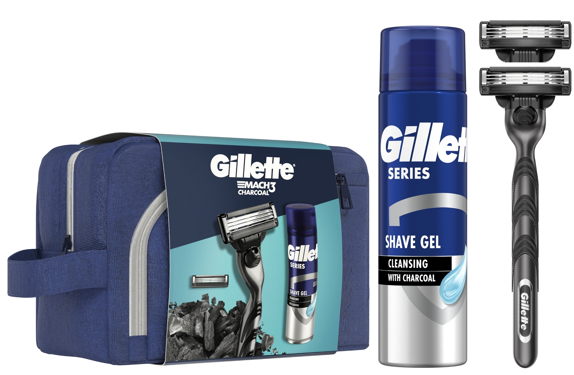 Набір подарунковий для чоловiкiв GILLETTE Mach3 Charcoal (1107247)