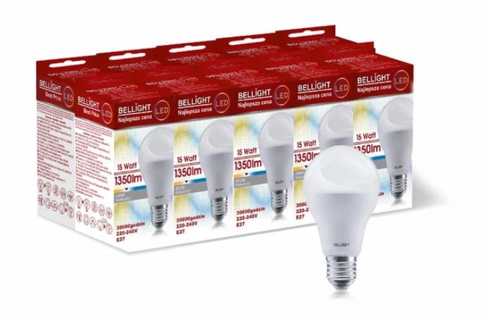 Лампа світлодіодна LED A60 220V/15W E27 4000K 10 шт.